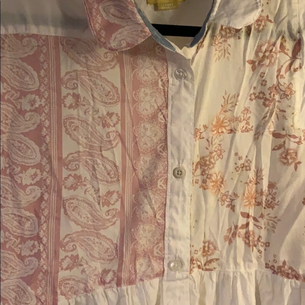 3/4 Length Loose Fitting Button Down - image 2